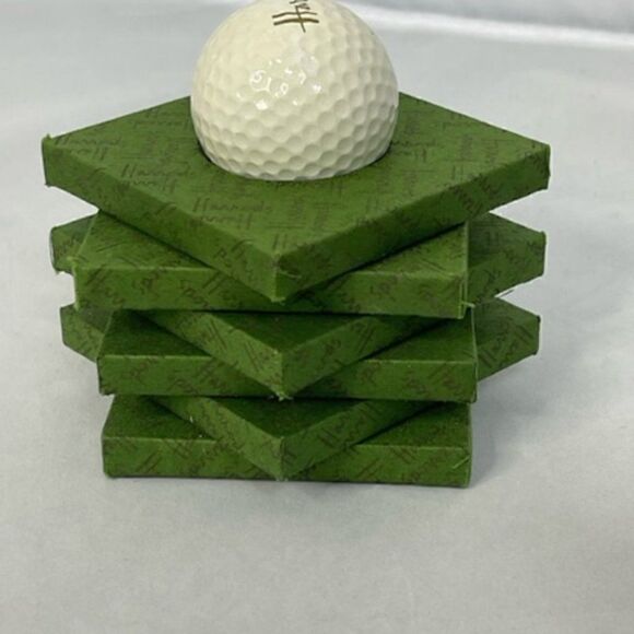 Harrods Golf Ball Sculpture Paperweight w/ Harrods Box Unusual for sure.  Defini - Picture 5 of 8